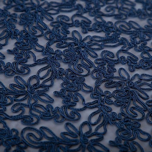 Вышивка на сетке Armani 050-19282 синий