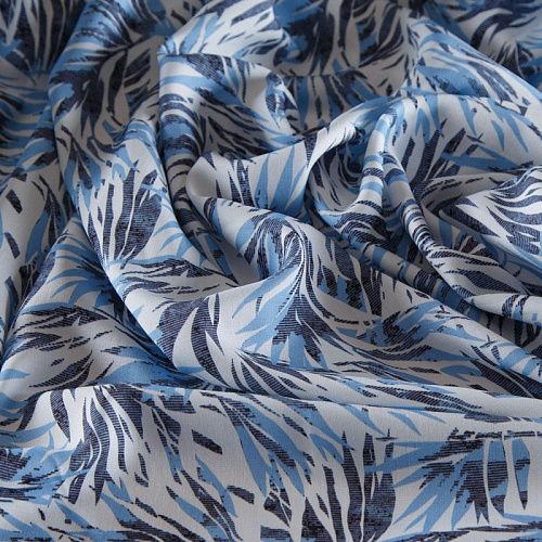 Штапель 069-16620 белый принтованный