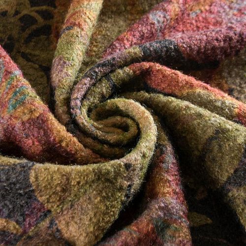 Букле 006-12137 бежевый принтованный