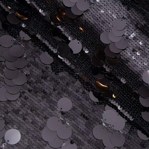 Пайетки конфетти на сетке 050-19874 черный