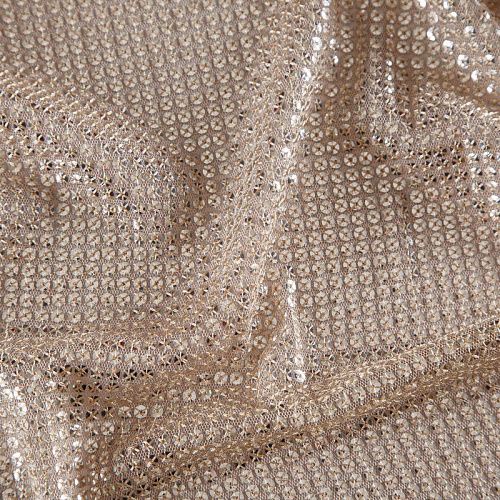 Пайетки на сетке 055-16566 бежевый