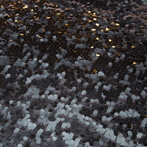 Пайетки на сетке 050-19875 черный