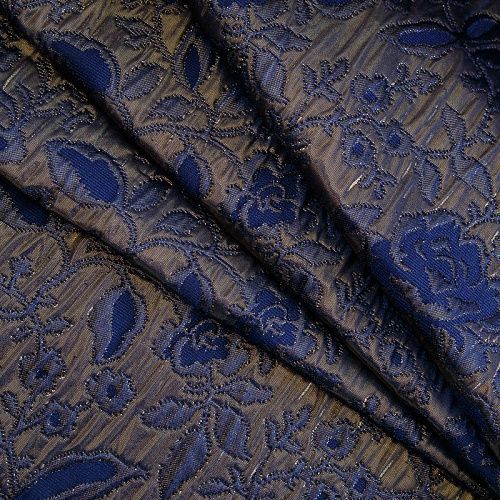 Жаккард 017-16730 золотисто-синий
