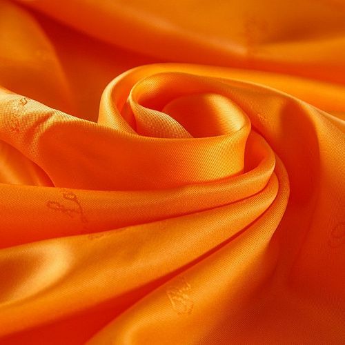 Ткань подкладочная 045-10895 тыквенный однотонный