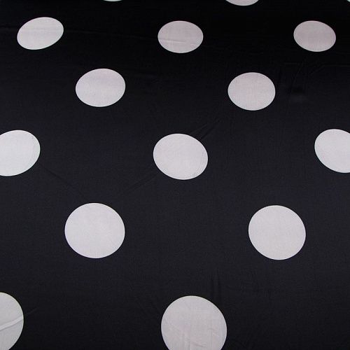 Шелк синтетический 065-13795 черный принтованный