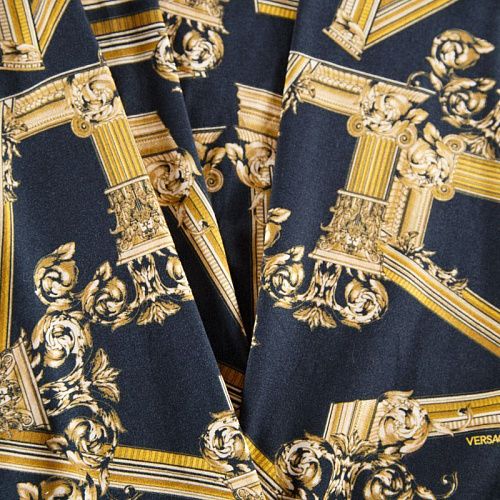 Трикотаж 056-12410 черный принтованный