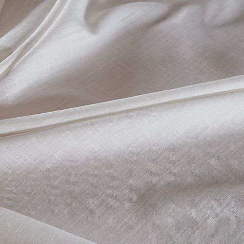 Лен-вискоза 035-17496 молочный однотонный