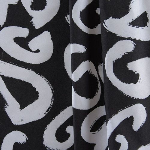 Тафта 051-11736 черный принтованный