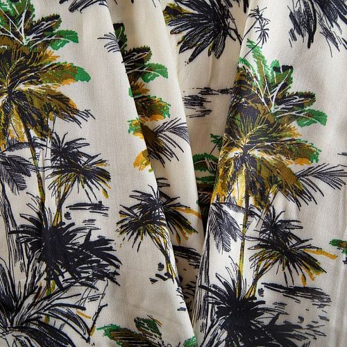 Шелк-штапель 069-14650 экрю принтованный