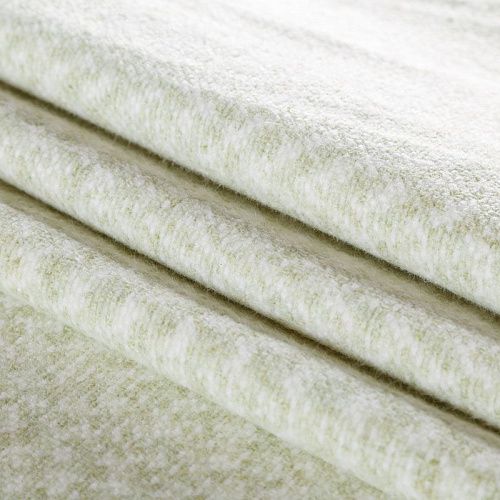 Пальтовый трикотаж 040-06036 бело-салатовый