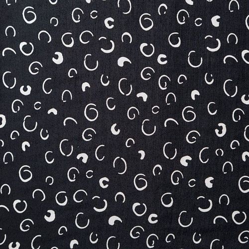 Вискоза 009-08632 черный принтованный