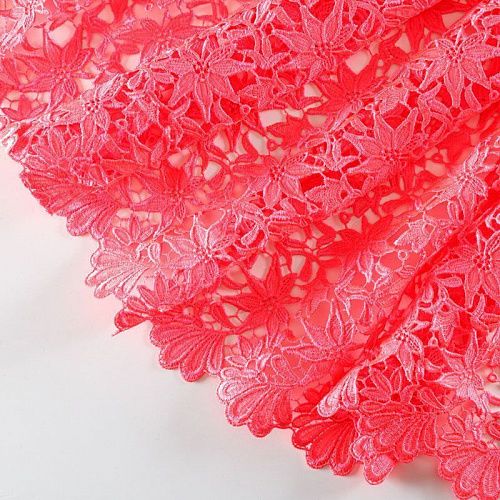 Гипюр-макраме К03-538 кораллово-розовый