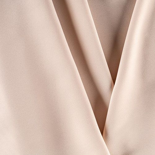 Крепдешин натуральный К36-184 сливочный однотонный