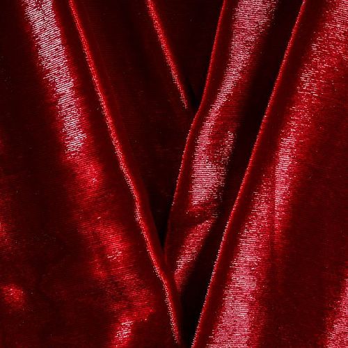 Бархат с люрексом К21-1038 красный однотонный
