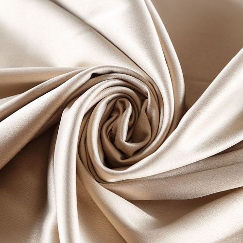 Сатин стрейч 001-08134 экрю однотонный