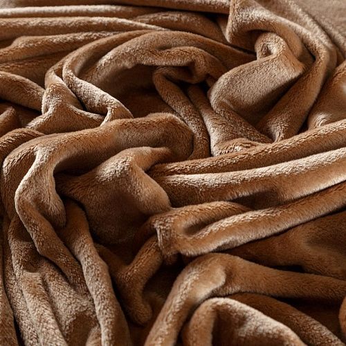 Флис-мех 061-09179 карамельный однотонный