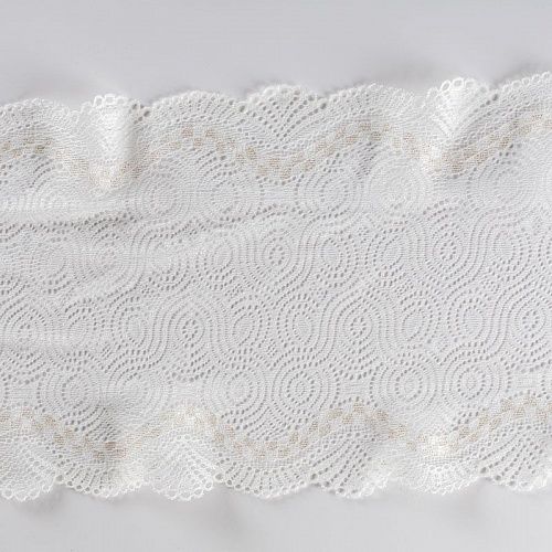 Кружево эластичное 190 мм Ф01-0306 белый
