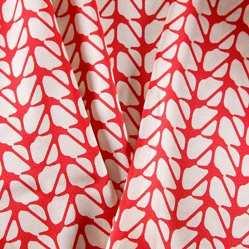 Шелк натуральный 064-12313 молочно-золотистый принтованный