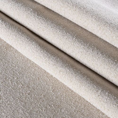 Ткань мебельная шенилл 22-02-10465 кремовый однотонный