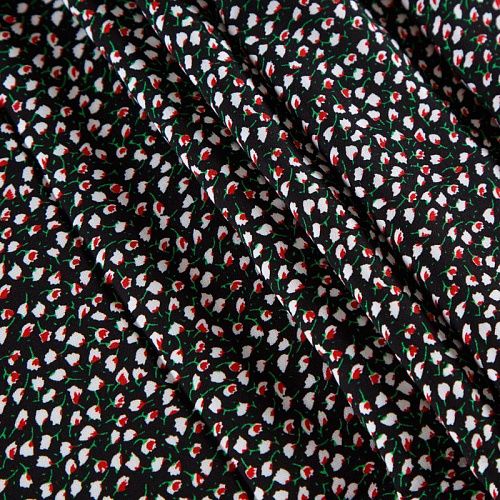 Штапель 069-12431 черный принтованный