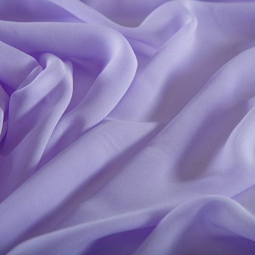 Креп-шифон шелковый 027-16141 лавандовый однотонный