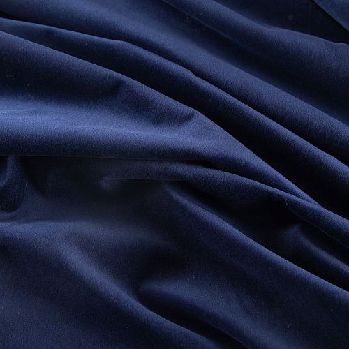 Бархат хлопковый 002-19977 синий однотонный