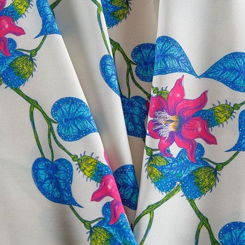 Вискоза 009-16549 белый принтованный