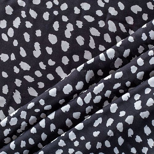 Штапель 069-01480 черный принтованный