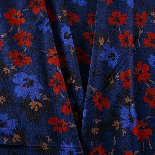 Трикотаж холодный 056-12493 темно-синий принтованный