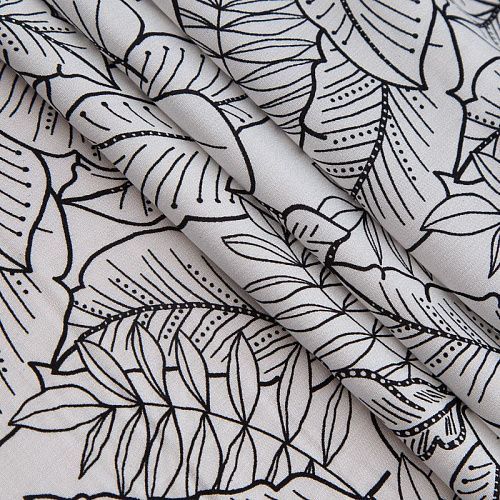 Штапель 069-17534 белый принтованный