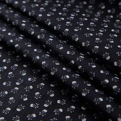 Поплин 063-16604 черный принтованный