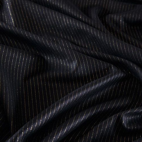 Ткань костюмная 025-16192 черный с люрексом