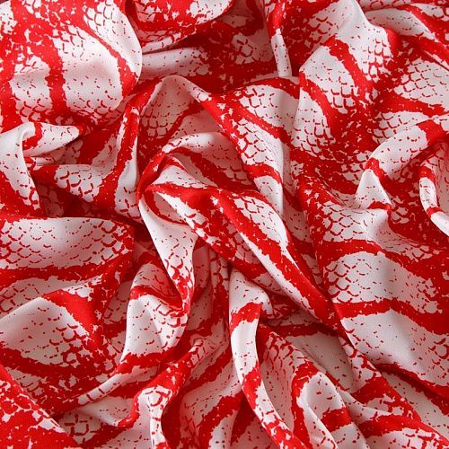 Шелк натуральный 064-12463 белый принтованный