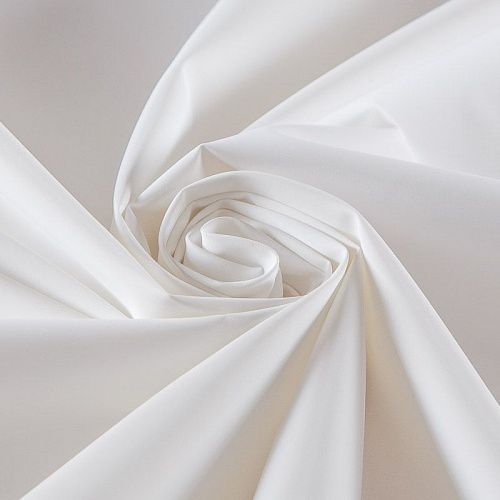 Ткань плащевая 042-15536 белый однотонный