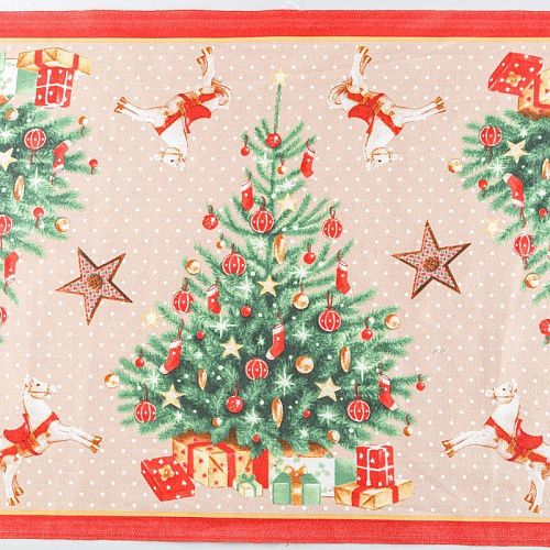 Дорожка декоративная 063-03491 бежевый принтованный