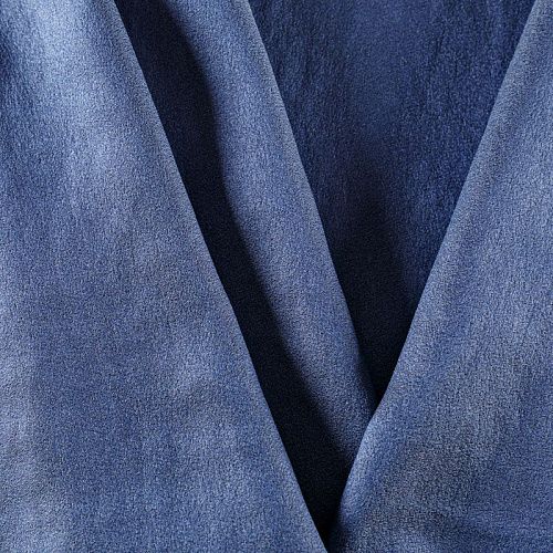 Креп-органза 026-08036 пыльно-синий однотонный