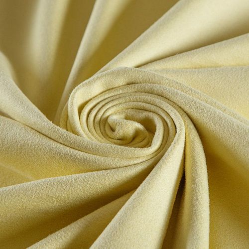 Замша искусственная на трикотажной основе 018-15532 банановый однотонный