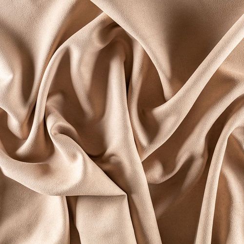 Замша портьерная 13-02-00465 теплый бежевый однотонный