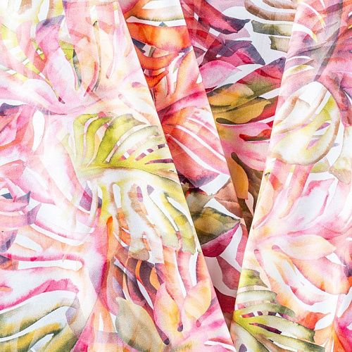 Лайкра 005-01246 белый принтованный