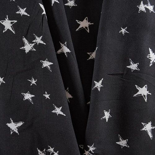 Вискоза 009-11754 черный принтованный