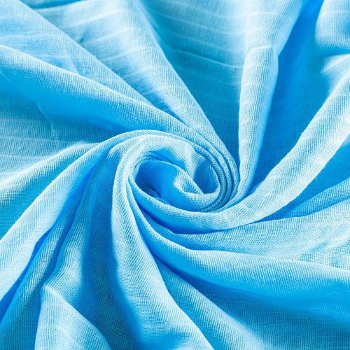 Муслин 063-03493 голубой однотонный