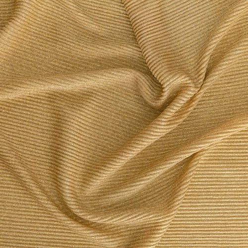 Трикотаж гофре с люрексом К33-517 золотистый