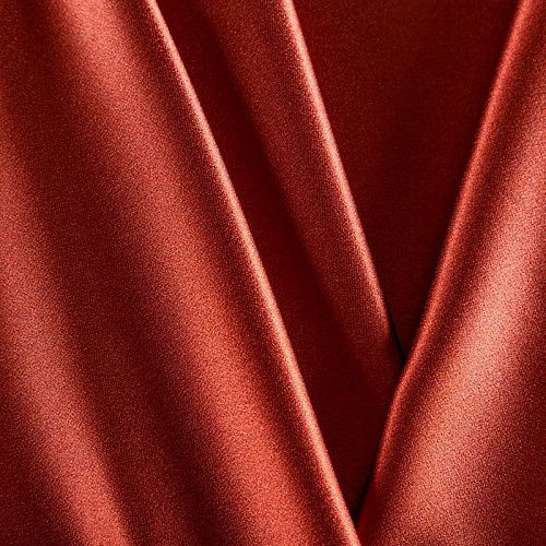 Кади креп-атлас 001-06639 терракотовый однотонный