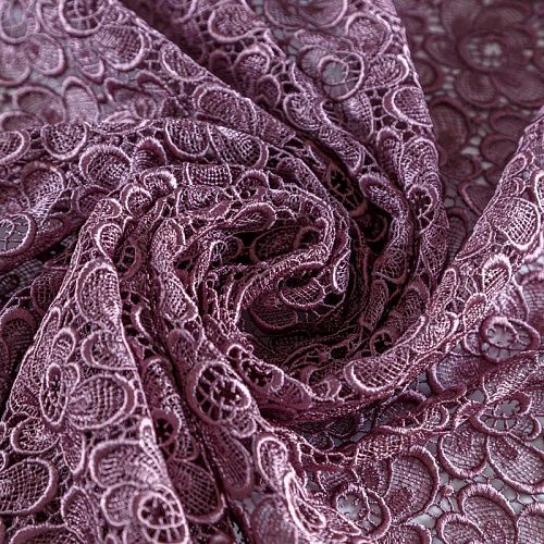 Гипюр-макраме К09-016 розовато-лиловый