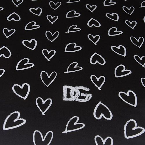 Атлас-тафта 001-11734 черный принтованный