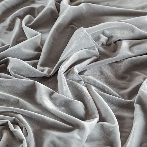 Бархат К32-467 светло-серый однотонный