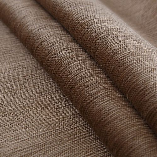 Ткань портьерная шенилл 22-02-14496 коричневый однотонный