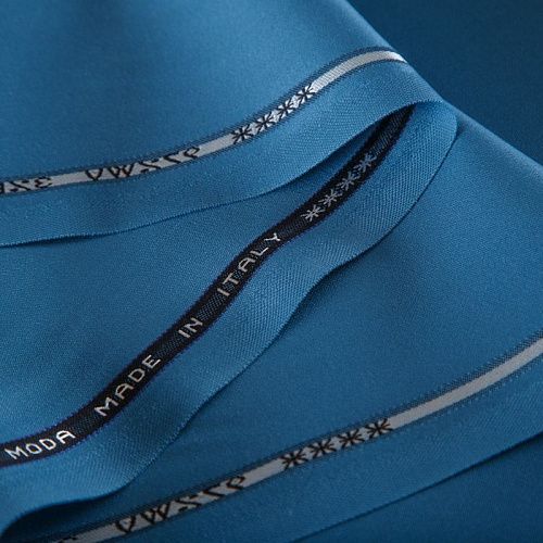 Ткань костюмная стрейч 025-16209 бирюзово-голубой однотонный