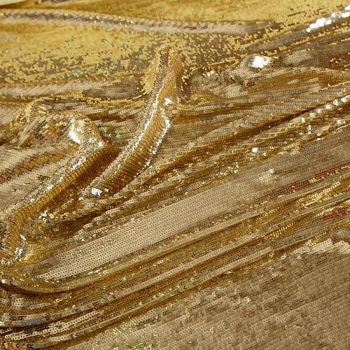 Пайетки на шифоне 055-16843 золото
