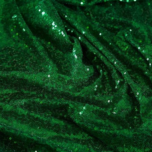 Пайетки на сетке 055-19017 зеленый